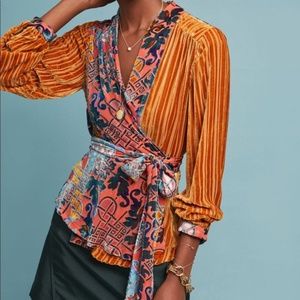 Anthropologie Small Boho Wrap Top